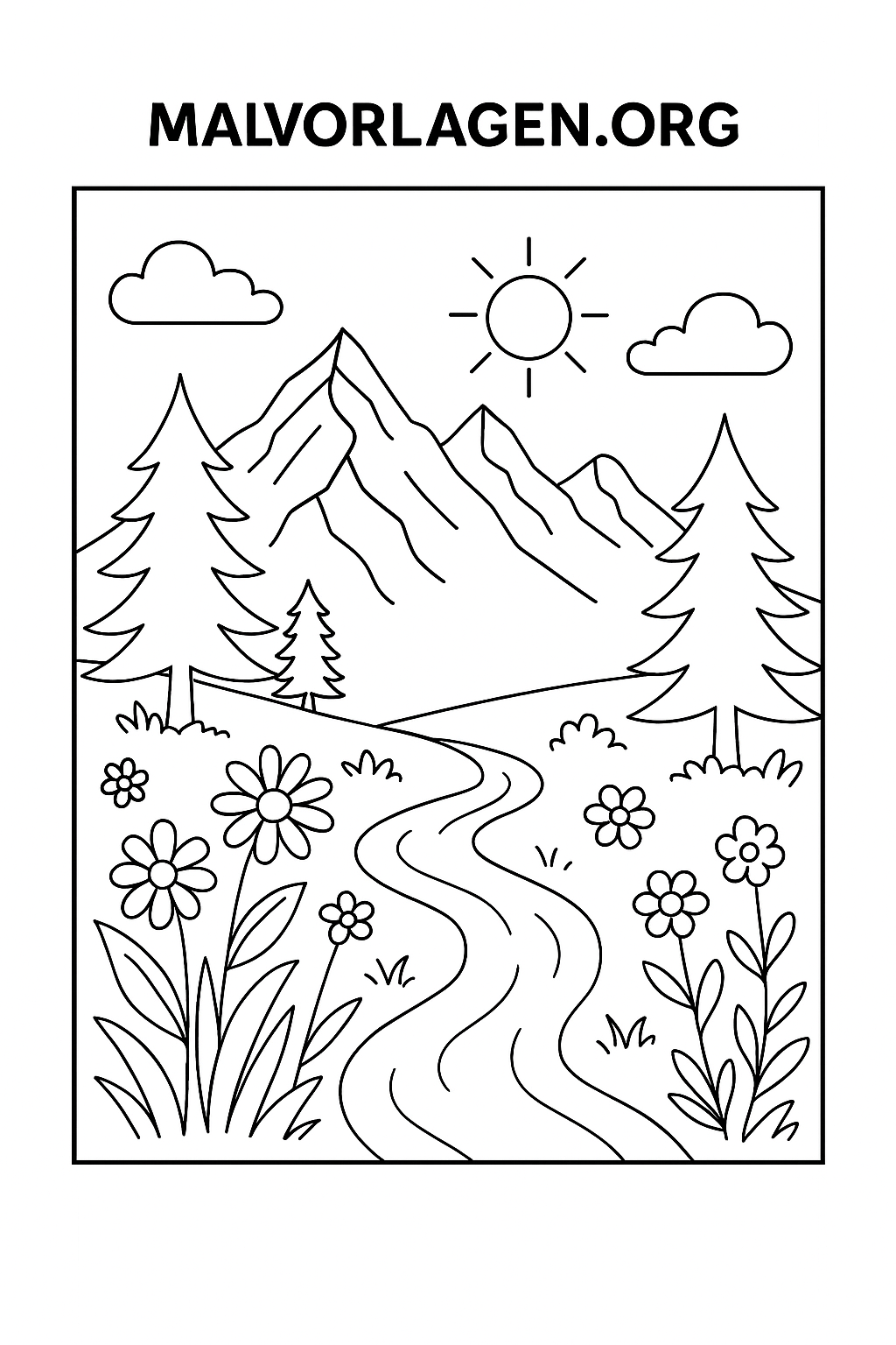 Landschaft mit berge